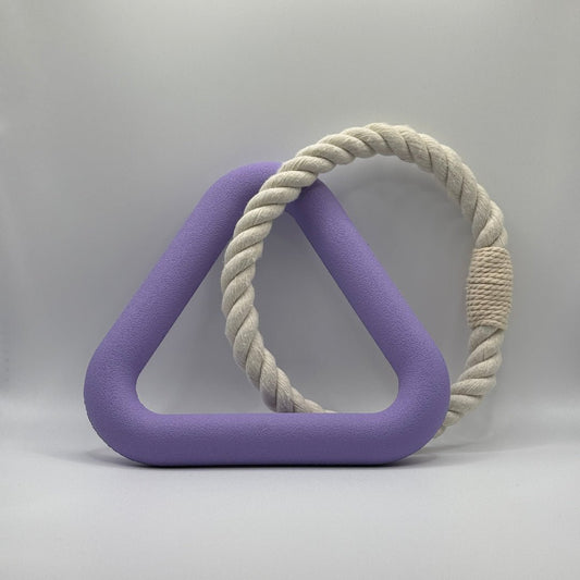 Hond Kauwtriangel 15 cm Natuurlijk Rubber – Stimuleert Gezond Kauwgedrag Roze - Hebbr