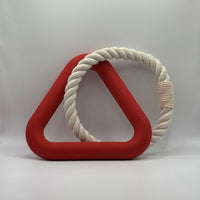 Hond Kauwtriangel 15 cm Natuurlijk Rubber – Stimuleert Gezond Kauwgedrag Roze - Hebbr