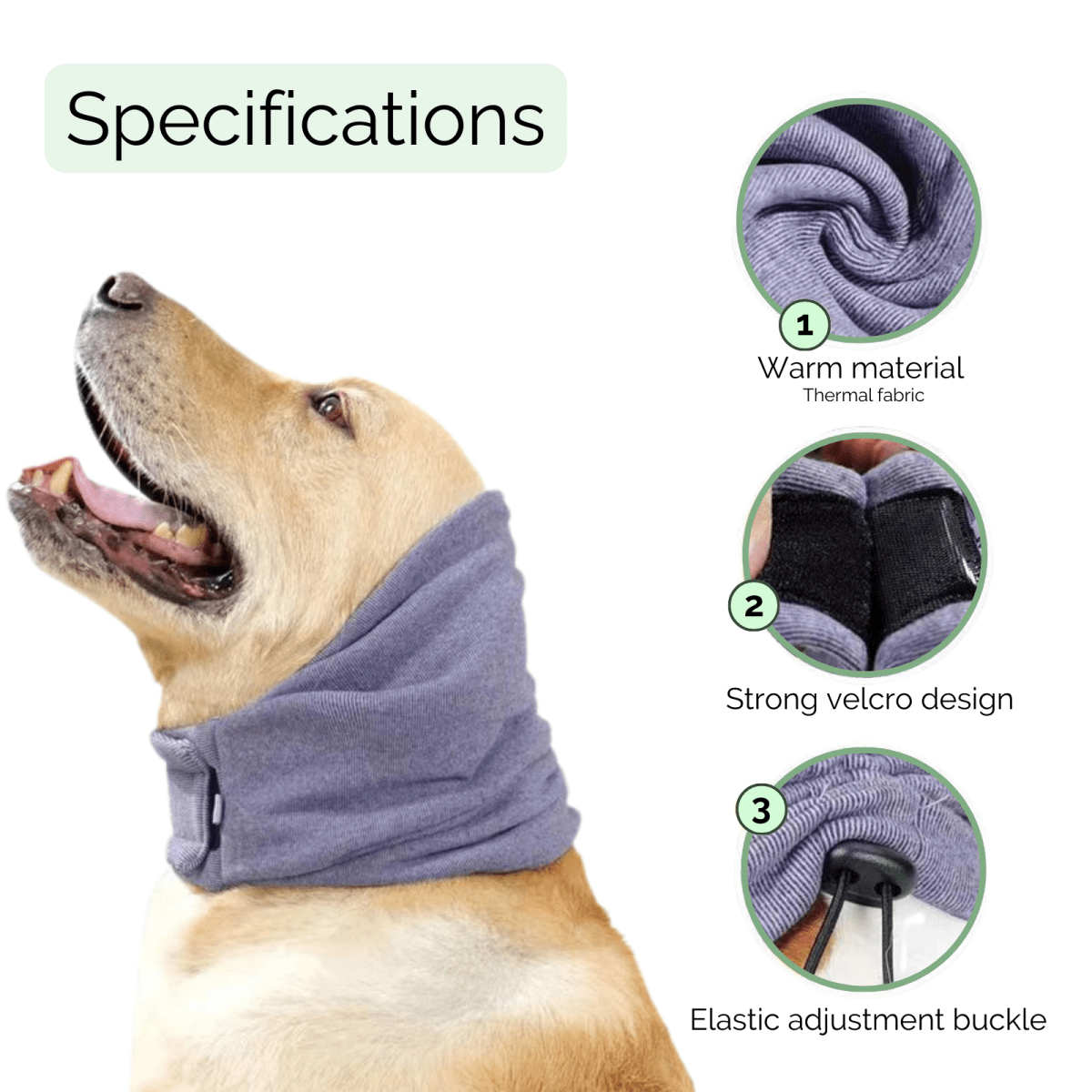 Hond Oorbeschermers – Dempt Geluiden voor Ontspanning Zacht Stof - Hebbr