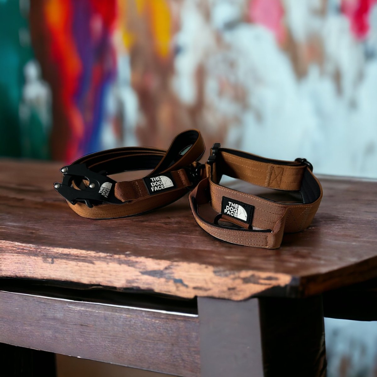 Hond Tactische Lijn 1,5 m Nylon – Comfortabel en Duurzaam Bruin - Hebbr