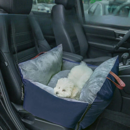 Honden Autostoelhoes, Waterdicht en Wasbaar, Comfortabel Pluche Nest - 60x60x35 cm - Hebbr