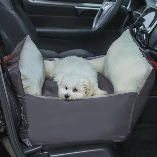 Honden Autostoelhoes, Waterdicht en Wasbaar, Comfortabel Pluche Nest - 60x60x35 cm - Hebbr