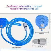 Honden Douche met Schuimfunctie – Verstelbare Waterdruk en Massage kunststof - Hebbr