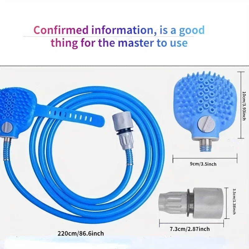 Honden Douche met Schuimfunctie – Verstelbare Waterdruk en Massage kunststof - Hebbr