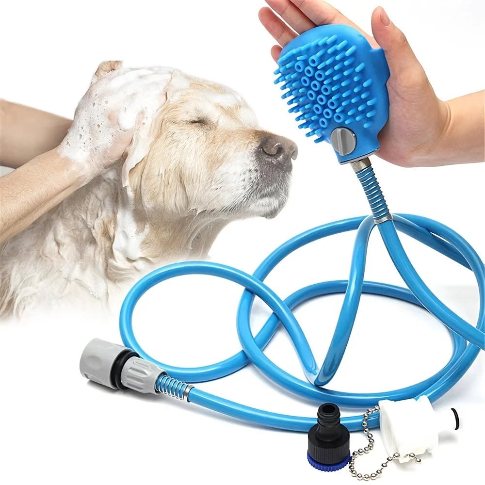Honden Douche met Schuimfunctie – Verstelbare Waterdruk en Massage kunststof - Hebbr