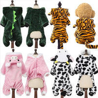 Honden Jumpsuit Fleece voor Kleine Honden – Warm en Comfortabel Grijs - Hebbr