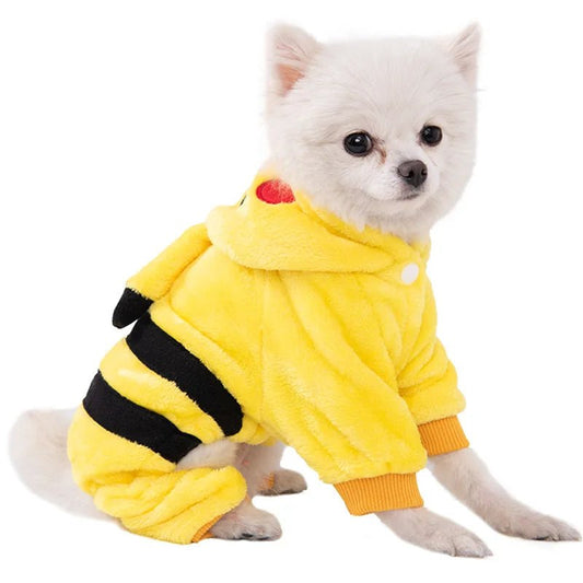 Honden Jumpsuit Fleece voor Kleine Honden – Warm en Comfortabel Grijs - Hebbr
