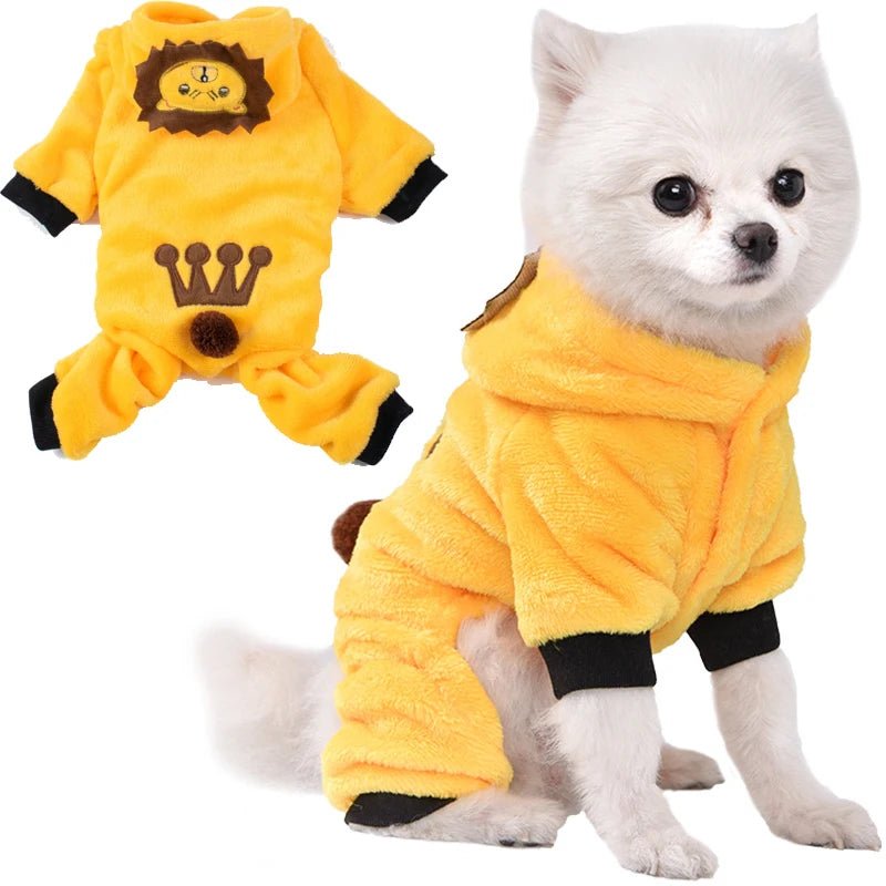 Honden Jumpsuit Fleece voor Kleine Honden – Warm en Comfortabel Grijs - Hebbr