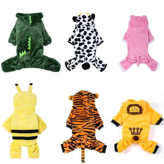 Honden Jumpsuit Fleece voor Kleine Honden – Warm en Comfortabel Grijs - Hebbr