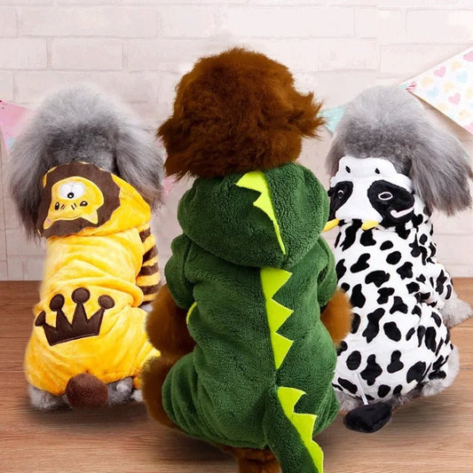 Honden Jumpsuit Fleece voor Kleine Honden – Warm en Comfortabel Grijs - Hebbr