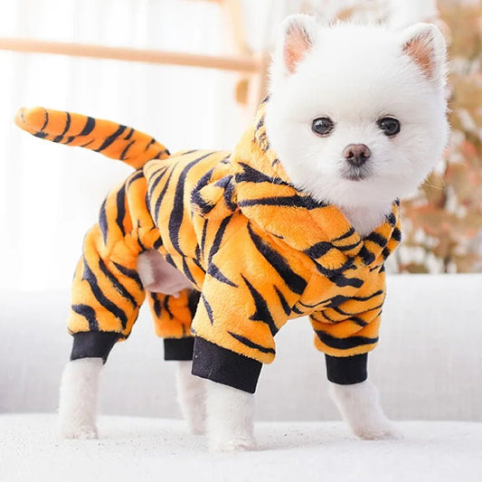 Honden Jumpsuit Fleece voor Kleine Honden – Warm en Comfortabel Grijs - Hebbr