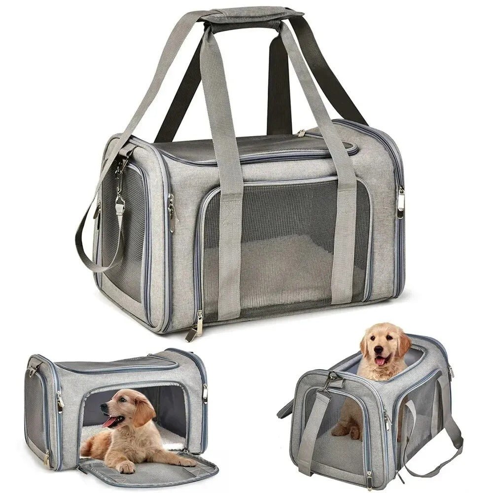Honden Reistas voor Vliegreizen - Comfortabele, Ademend en Veilige Tas met Slimme Indeling - Hebbr