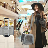 Honden Reistas voor Vliegreizen - Comfortabele, Ademend en Veilige Tas met Slimme Indeling - Hebbr