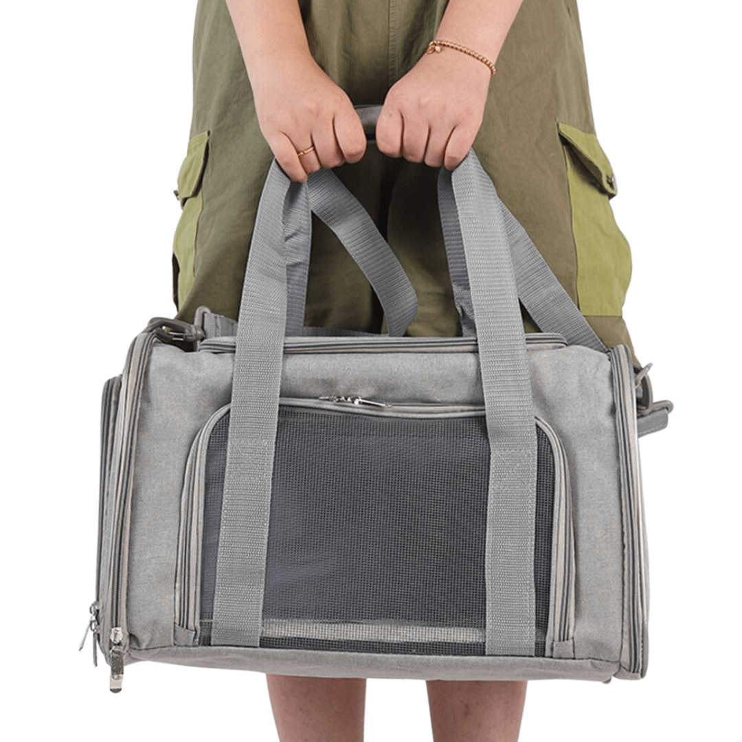 Honden Reistas voor Vliegreizen - Comfortabele, Ademend en Veilige Tas met Slimme Indeling - Hebbr