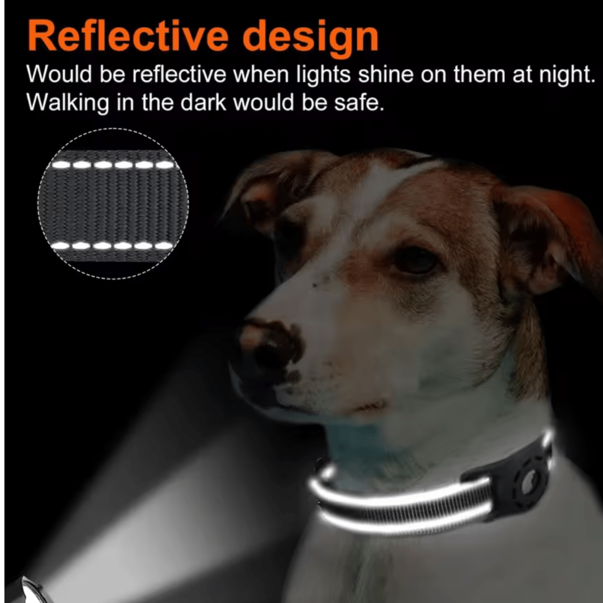 Honden Tracker 29×7,8 mm – Bluetooth Locatie met Reflecterende Halsband - Hebbr