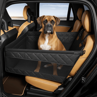 Hondenautostoel met stevige bodem en comfortabele bekleding - Donkergrijs - Zwart - Hebbr
