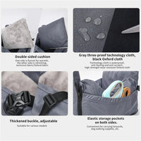 Hondenautostoel voor Kleine Honden – Verstelbare Bevestiging & Antislip Onderkant - Hebbr