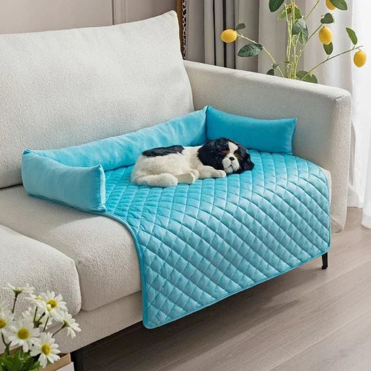 Hondenbankhoes met Nekkussen - Waterdichte Dierenmat voor Grote Honden en Katten met Antislip Onderkant - Hebbr