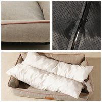 Hondenbed Middelgroot 80×60 cm Eierschuim – Waterdicht en Antislip Grijs - Hebbr