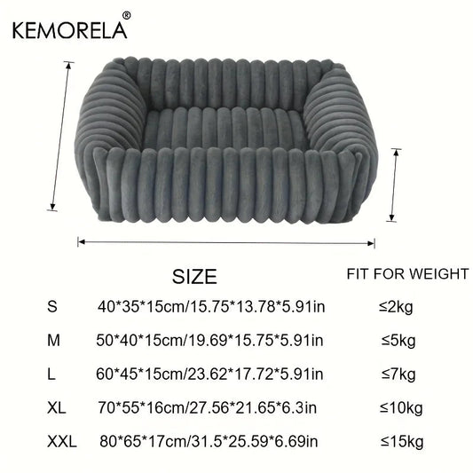 Hondenbed Orthopedisch 100×70 cm Pluche – Comfortabele Ondersteuning voor Grote Honden - Hebbr
