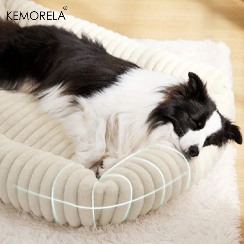 Hondenbed Orthopedisch 100×70 cm Pluche – Comfortabele Ondersteuning voor Grote Honden - Hebbr