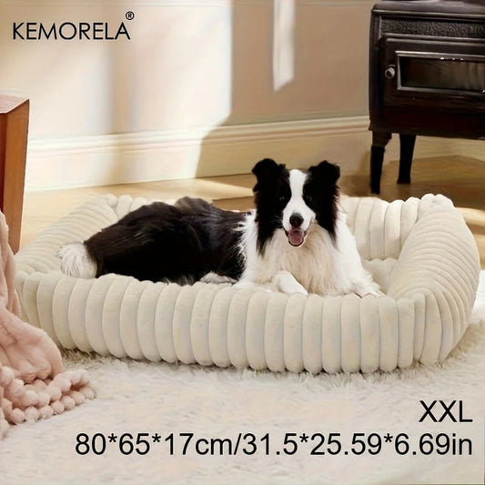 Hondenbed Orthopedisch 100×70 cm Pluche – Comfortabele Ondersteuning voor Grote Honden - Hebbr