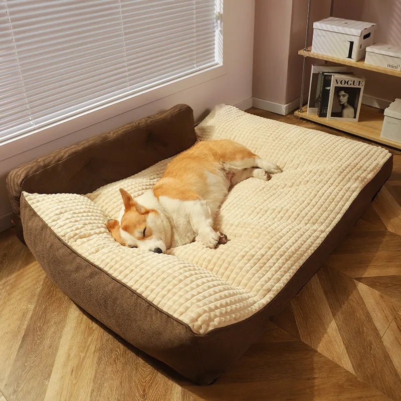 Hondenbed voor Grote Honden - Warm en Comfortabel Hondenmand met Antislip Onderkant, Gemakkelijk te Reinigen - Hebbr