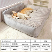 Hondenbed voor Grote Honden - Warm en Comfortabel Hondenmand met Antislip Onderkant, Gemakkelijk te Reinigen - Hebbr