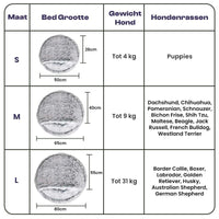 Hondenbedje 70×50 cm Pluche – Kalmerend en Veilig Grotontwerp - Hebbr