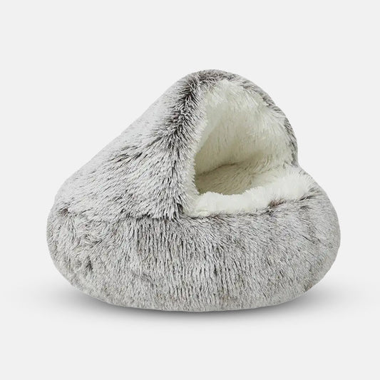 Hondenbedje 70×50 cm Pluche – Kalmerend en Veilig Grotontwerp - Hebbr