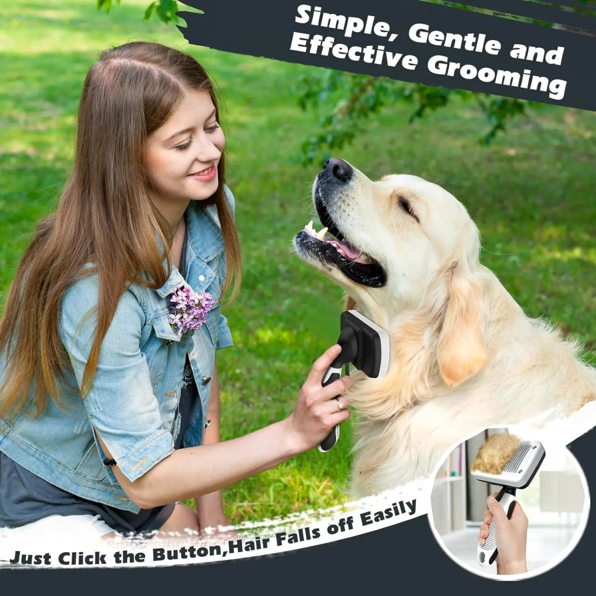 Hondenborstel Set 3 - delig – Efficiënte Verzorging voor Haarverlies - Hebbr