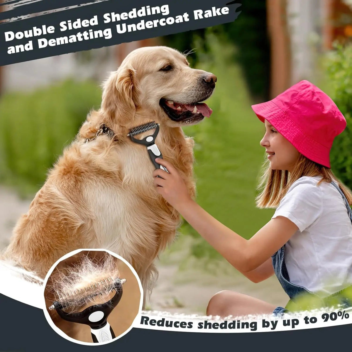 Hondenborstel Set 3 - delig – Efficiënte Verzorging voor Haarverlies - Hebbr