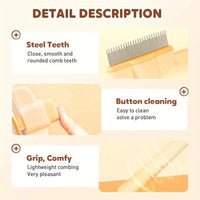 Hondenborstel voor Langharige Huisdieren - Ergonomische Borstel voor Honden en Katten - Hebbr