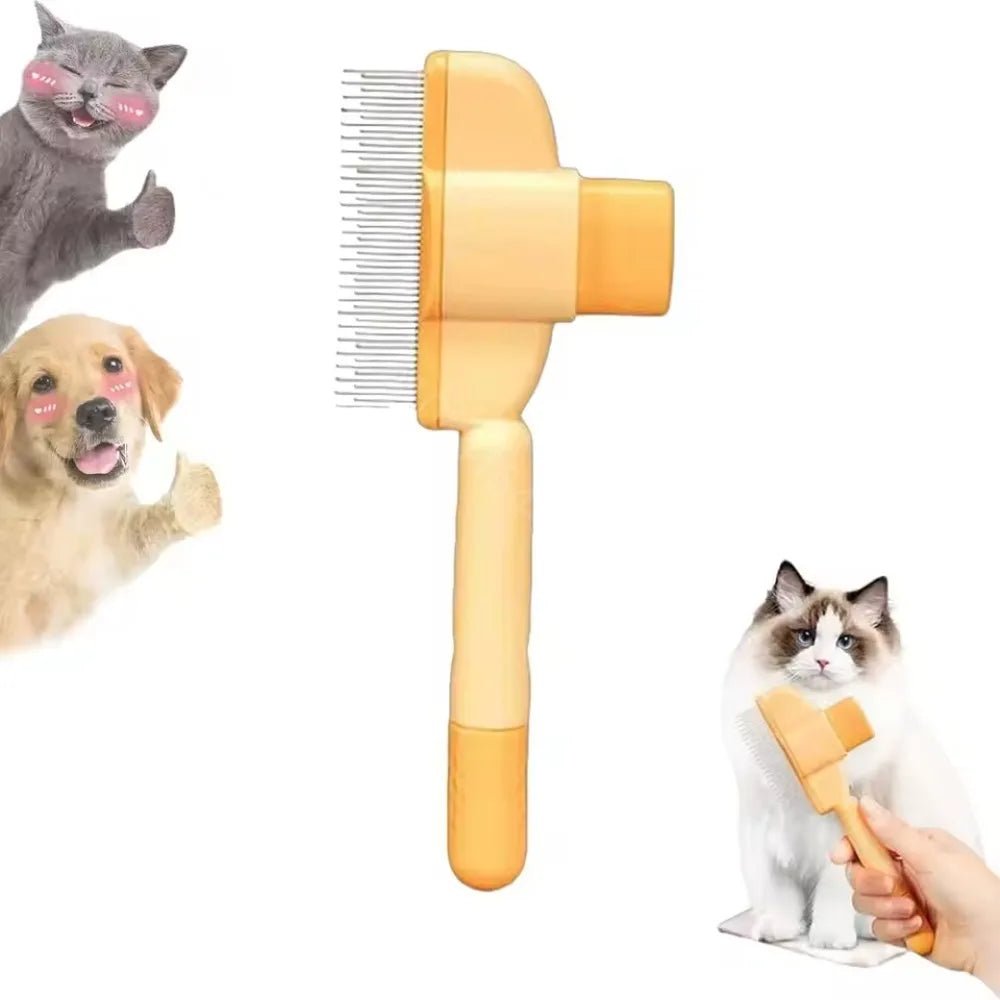 Hondenborstel voor Langharige Huisdieren - Ergonomische Borstel voor Honden en Katten - Hebbr
