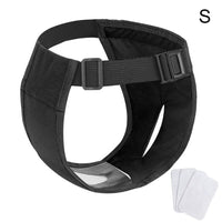 Hondenbroek met Inlegluier XS t/m 2XL Katoen – Verstelbaar en Ademend Zwart - Hebbr