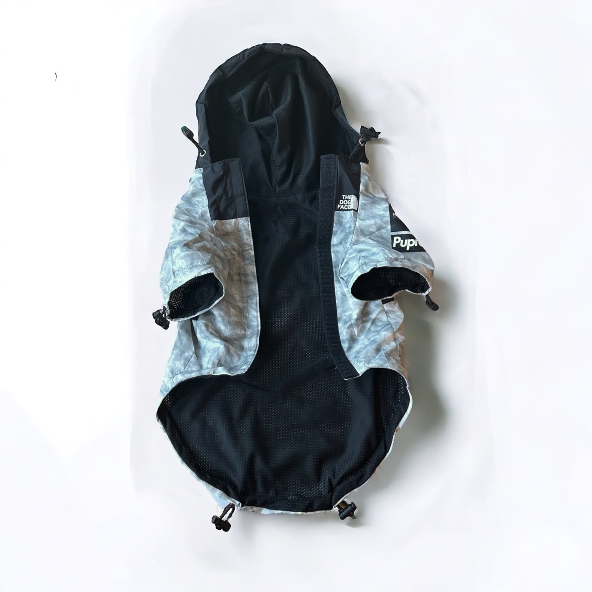 Hondengezichtsjack M Grijs – Waterdicht Windbreaker voor Huisdieren - Hebbr