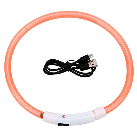 Hondenhalsband LED 50 cm – Oplaadbaar Waterdicht Verstelbaar Veiligheid - Hebbr