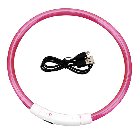 Hondenhalsband LED 50 cm – Oplaadbaar Waterdicht Verstelbaar Veiligheid - Hebbr