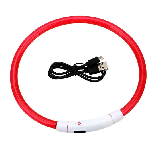 Hondenhalsband LED 50 cm – Oplaadbaar Waterdicht Verstelbaar Veiligheid - Hebbr