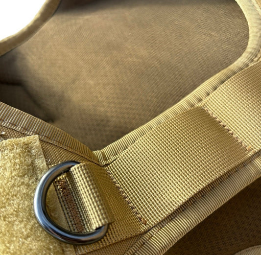 Hondenharnas Molle 44 - 90 cm – Duurzaam en Aanpasbaar Kaki - Hebbr