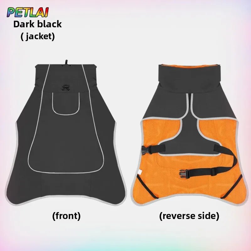 Hondenjas Waterdicht 2 - in - 1 voor Grote Honden – Bescherming tegen Regen en Wind - Hebbr