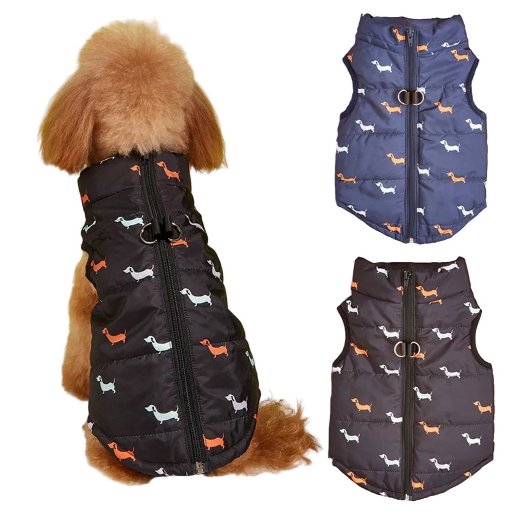 Hondenjas Winddicht XS - XL Katoen en Polyester – Comfortabele Pasvorm Zwart - Hebbr