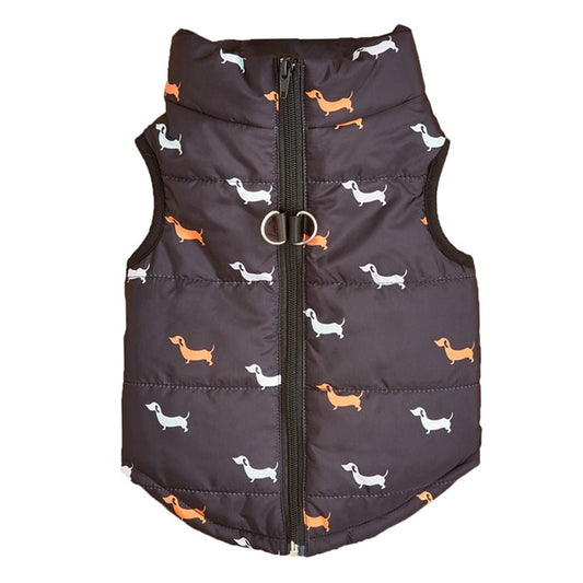 Hondenjas Winddicht XS - XL Katoen en Polyester – Comfortabele Pasvorm Zwart - Hebbr