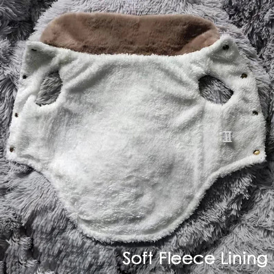 Hondenjas Winter met Fleece en Bontkraag – Warm en Waterdicht Roze - Hebbr