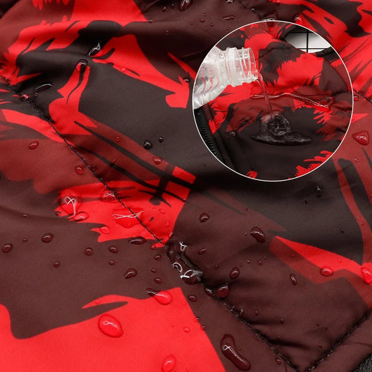 Hondenjas Winter voor Kleine en Middelgrote Honden – Waterdicht Polyester Zwart/Rood/Roze - Hebbr