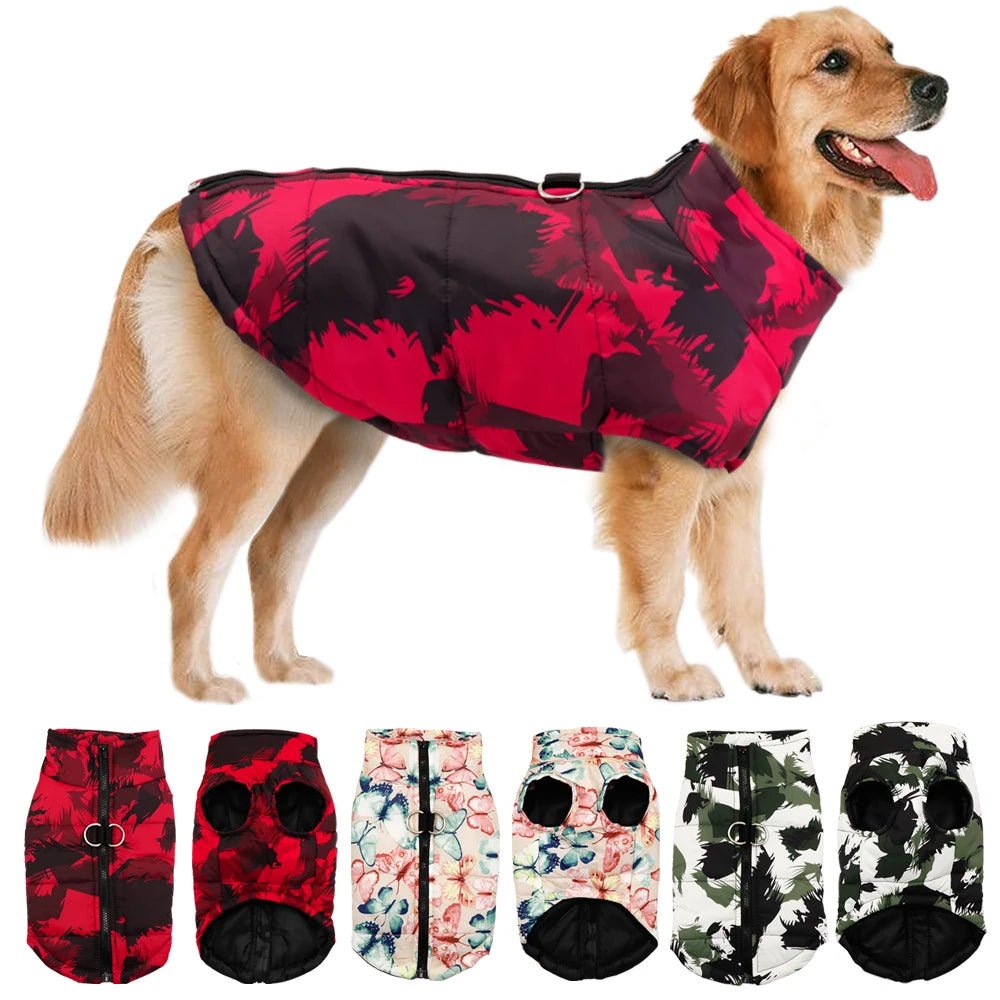 Hondenjas Winter voor Kleine en Middelgrote Honden – Waterdicht Polyester Zwart/Rood/Roze - Hebbr
