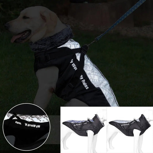 Hondenjas Winter Waterdicht – Warm en Reflecterend voor Middelgrote Honden - Hebbr