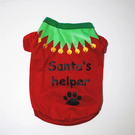 Hondenkleding Kostuum 40×30 cm Polyester – Warm voor Kleine Honden Rood - Hebbr