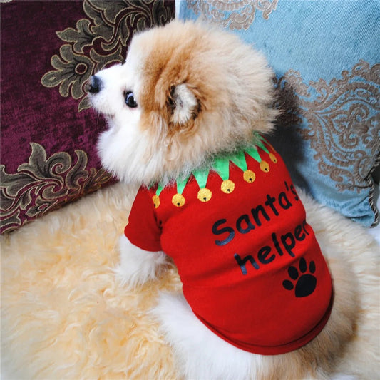 Hondenkleding Kostuum 40×30 cm Polyester – Warm voor Kleine Honden Rood - Hebbr
