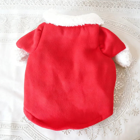 Hondenkostuum Kerstman Fleece XS - XL – Grappige Cosplay Rood voor Honden en Katten - Hebbr